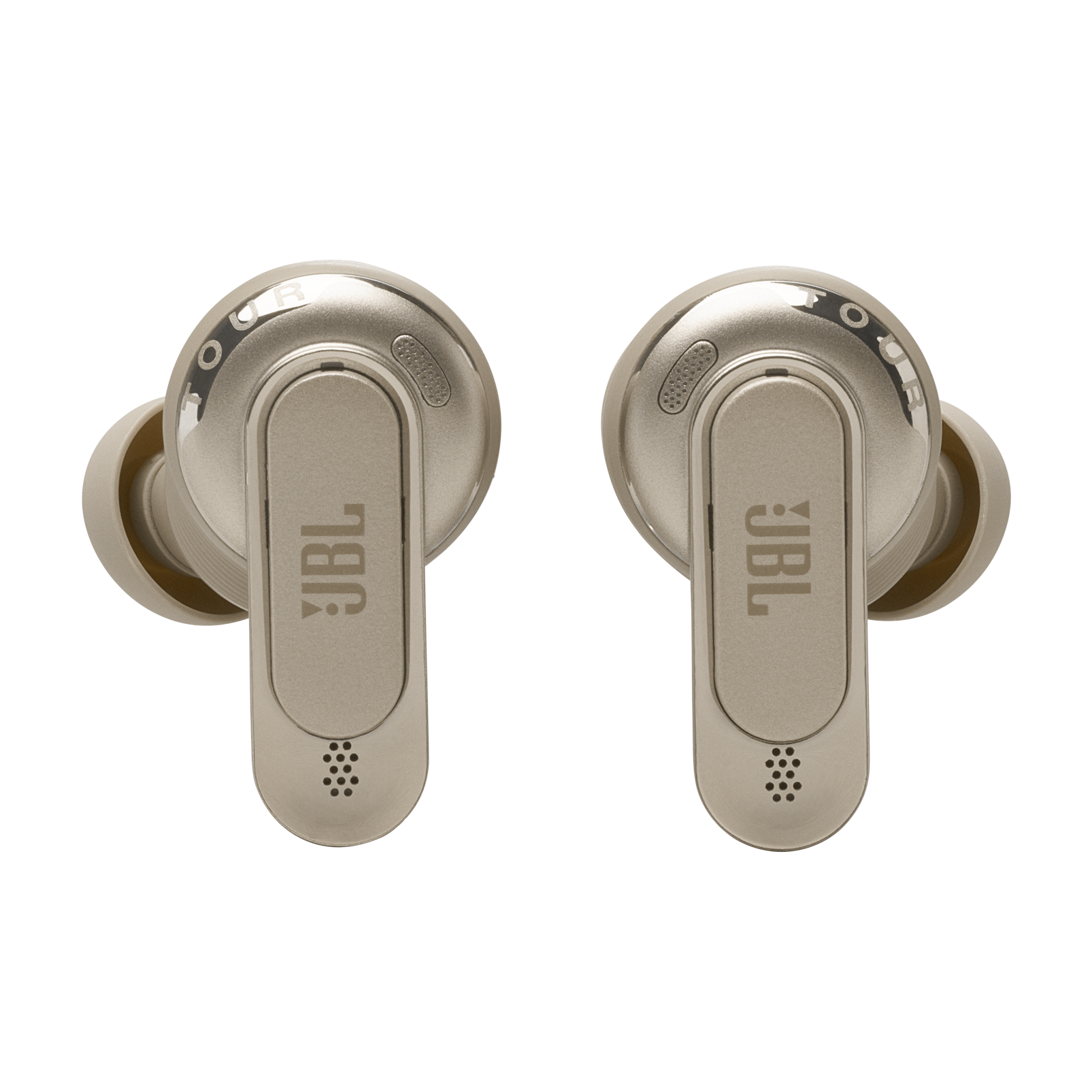 JBL Tour Pro 3 - Latte - True Wireless Noise Cancelling earbuds with Smart Charging Case™ - Front